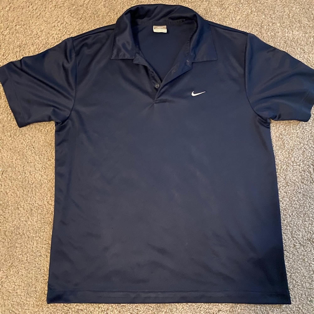 Nike navy blue polo shirt men’s large